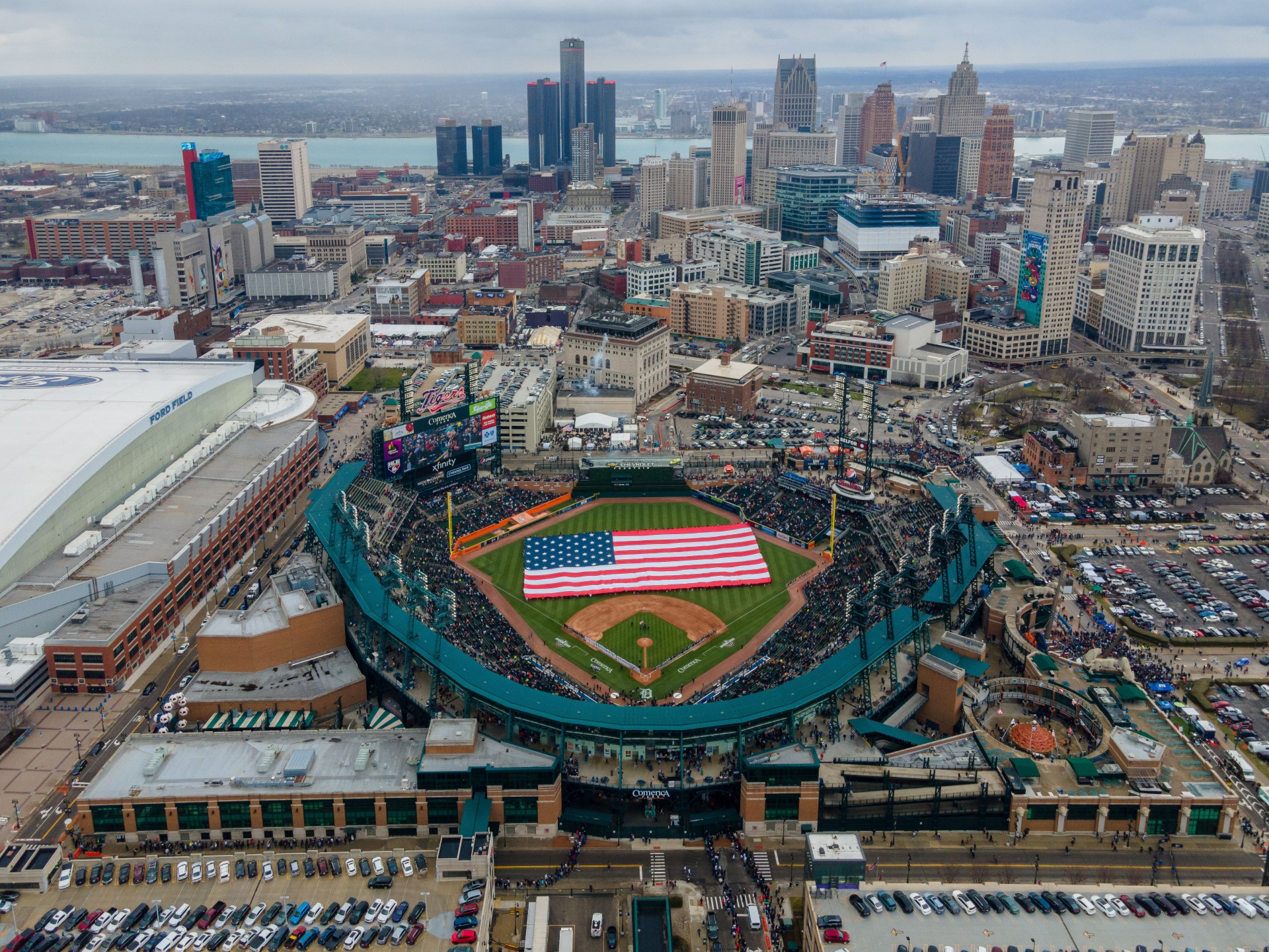 Stadion des Baseball-Teams Detroit Tigers. Foto Visit Detroit